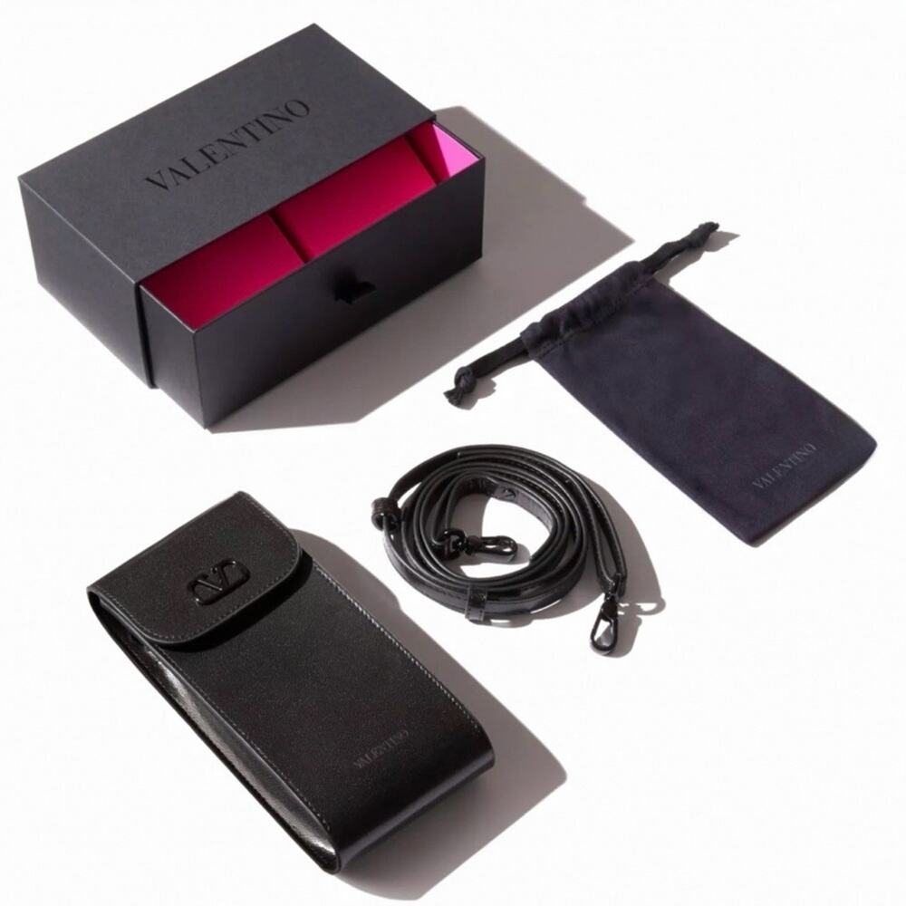 New! Valentino VLS 171A, Gold Frame With Green Lenses Sunglasses, Authentic - Picture 10 of 10